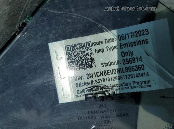 3N1CN8EV0ML866360 2021 NISSAN VERSA Black Engine compartment view
