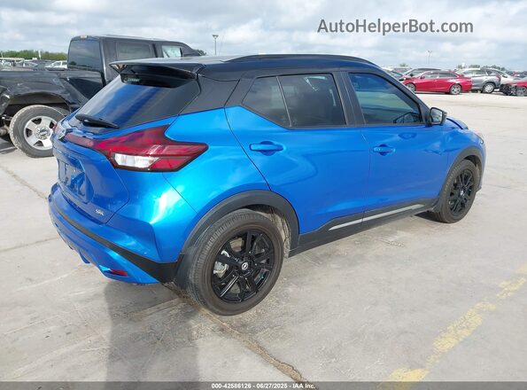 3N1CP5DV9ML477954 2021 NISSAN KICKS Синий Задняя правая четверть