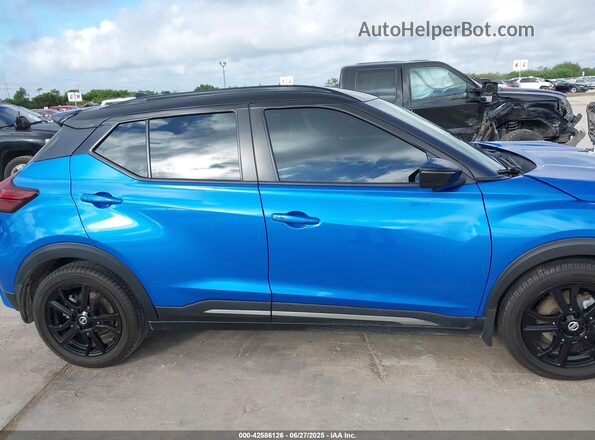 3N1CP5DV9ML477954 2021 NISSAN KICKS Синий Панорамный вид салона 360°
