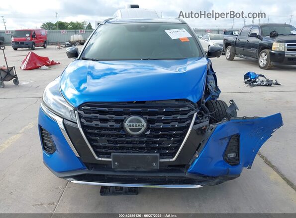 3N1CP5DV9ML477954 2021 NISSAN KICKS Синий Вид задней части салона