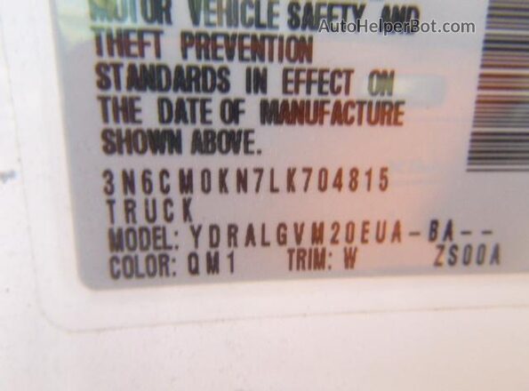 3N6CM0KN7LK704815 2020 NISSAN NV200  