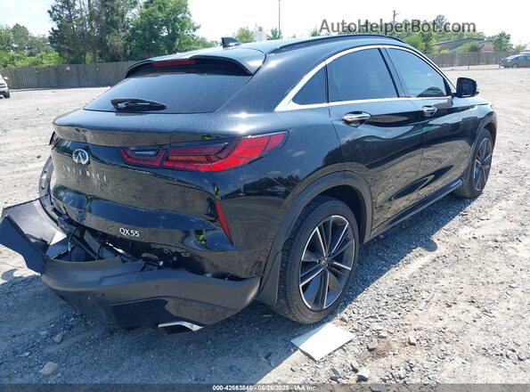 3PCAJ5K36NF100506 2022 INFINITI QX55 Black უკანა მარჯვენა