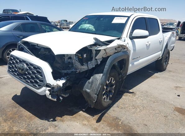 3TMCZ5AN0MM395231 2021 TOYOTA TACOMA White Առջևի ձախ երեք քառորդ տեսարան