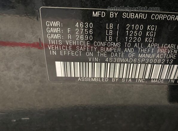 4S3BWAD65P3008213 2023 SUBARU LEGACY  