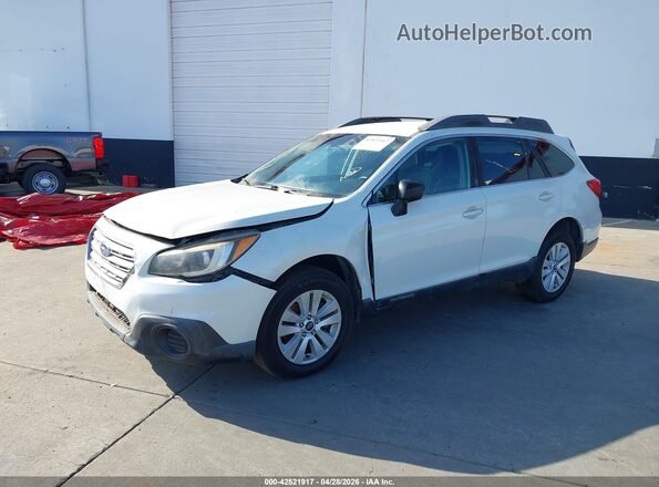 4S4BSAAC6H3390397 2017 SUBARU OUTBACK White წინა მარცხენა ხედი სამი მეოთხედიდან