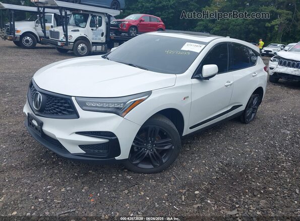 5J8TC2H60ML039279 2021 ACURA RDX White Առջևի ձախ երեք քառորդ տեսարան