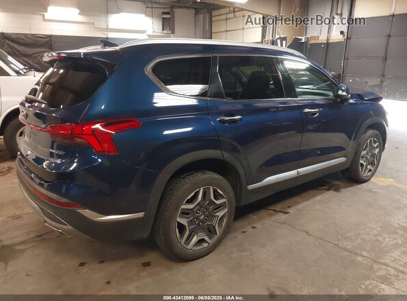5NMS4DALXMH346589 2021 HYUNDAI SANTA FE Blue Հետևի աջ