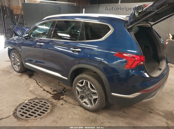 5NMS4DALXMH346589 2021 HYUNDAI SANTA FE Blue Հետևի ձախ