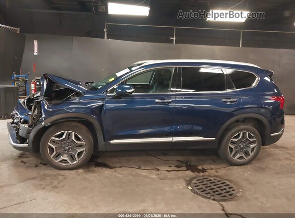 5NMS4DALXMH346589 2021 HYUNDAI SANTA FE Blue Սալոնի 360 աստիճան տեսք