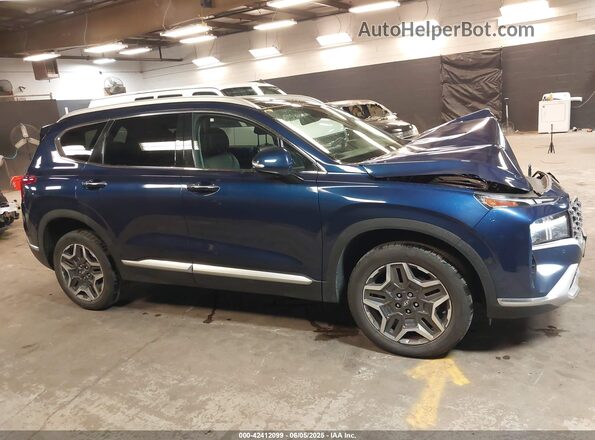 5NMS4DALXMH346589 2021 HYUNDAI SANTA FE Blue Սալոնի հետևի տեսք
