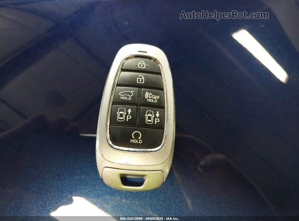 5NMS4DALXMH346589 2021 HYUNDAI SANTA FE Blue Առջևի վահանակի տեսք