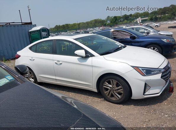 5NPD84LF2KH423606 2019 HYUNDAI ELANTRA White Vista interior trasera