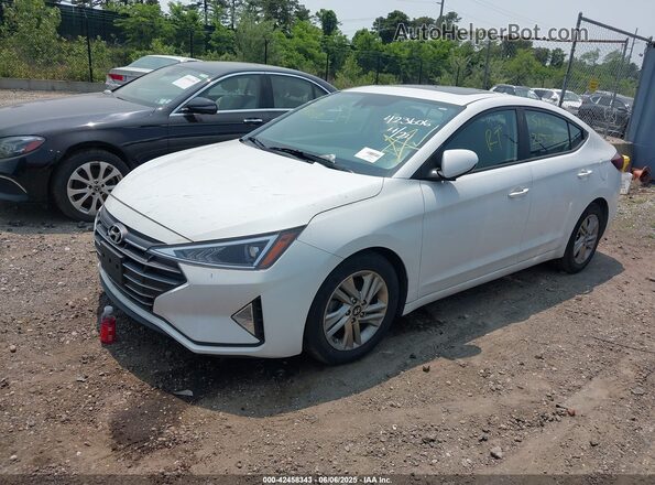 5NPD84LF2KH423606 2019 HYUNDAI ELANTRA White Vista tres cuartos delantera izquierda