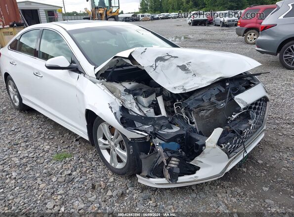 5NPE34AF9KH752647 2019 HYUNDAI SONATA White წინა ხედი