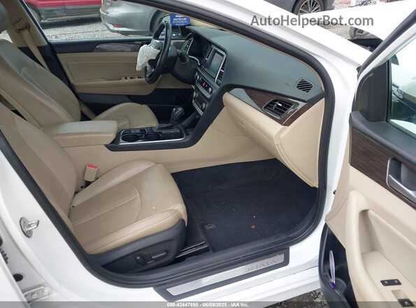5NPE34AF9KH752647 2019 HYUNDAI SONATA White წინა სალონის ხედი
