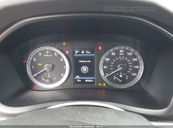 5NPE34AF9KH752647 2019 HYUNDAI SONATA White უკანა სავარძლების ხედი