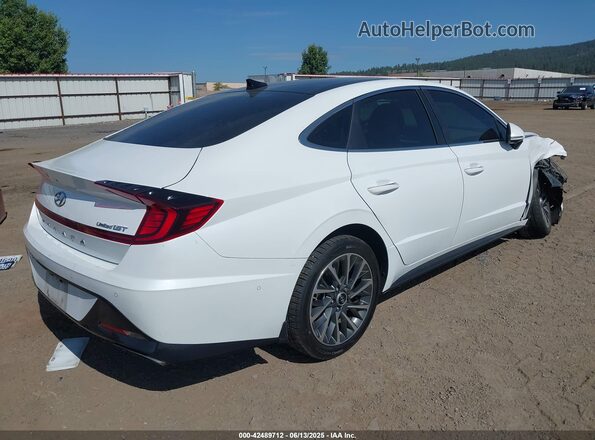 5NPEH4J24MH111973 2021 HYUNDAI SONATA Белый Задняя правая четверть