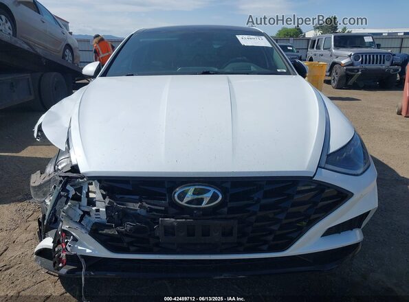 5NPEH4J24MH111973 2021 HYUNDAI SONATA Белый Вид щитка приборов
