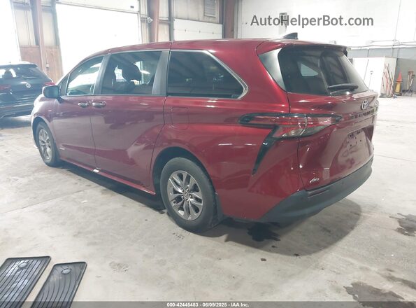 5TDYSKFC5MS011766 2021 TOYOTA LE Burgundy Задня ліва чверть