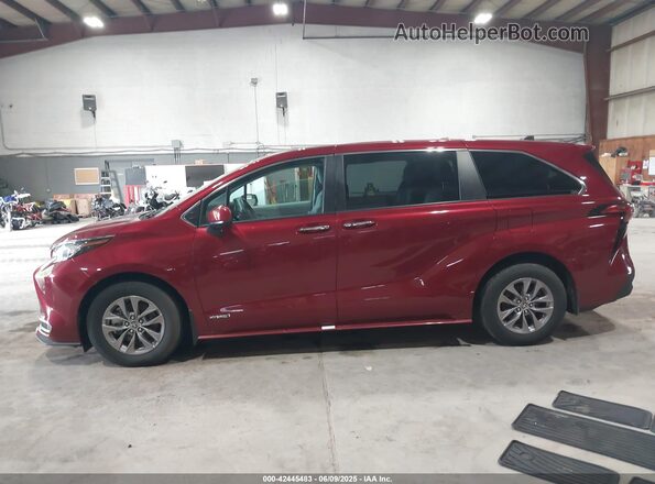 5TDYSKFC5MS011766 2021 TOYOTA LE Burgundy Панорамний вид салону 360°
