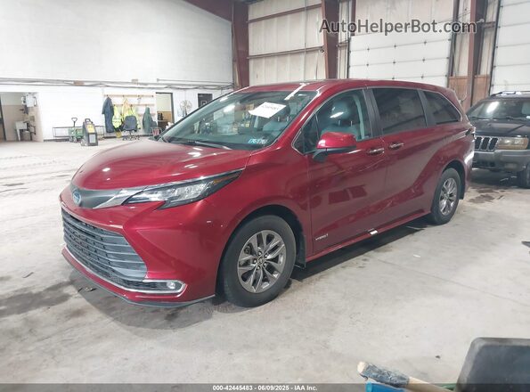 5TDYSKFC5MS011766 2021 TOYOTA LE Burgundy Передня ліва чверть