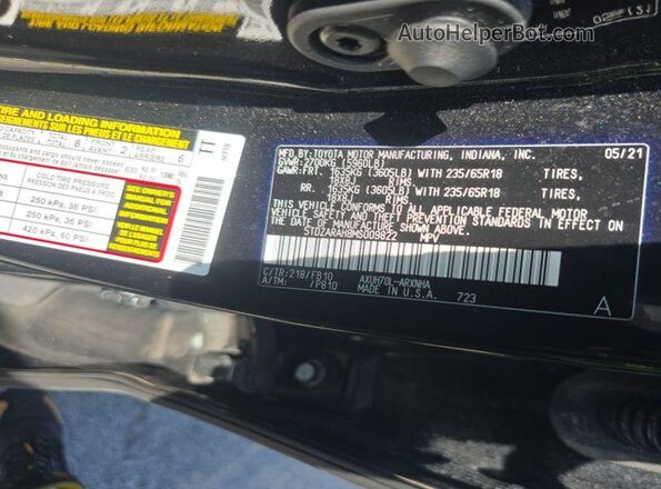 5TDZARAH8MS009822 2021 TOYOTA LE  Դիմացի տեսք