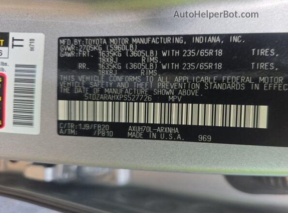 5TDZARAHXPS527726 2023 TOYOTA LE  