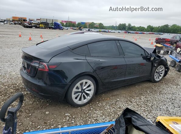 5YJ3E1EA4MF917357 2021 TESLA MODEL Черный Задняя правая четверть