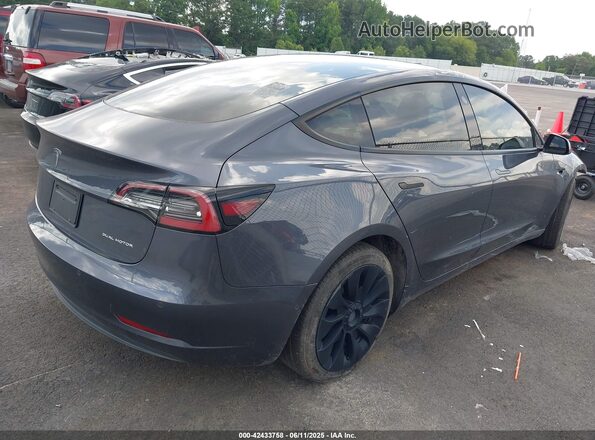 5YJ3E1EB5NF257856 2022 TESLA MODEL 3 Gray Հետևի աջ