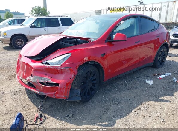5YJYGDEE2MF062405 2021 TESLA MODEL Y Red Front left