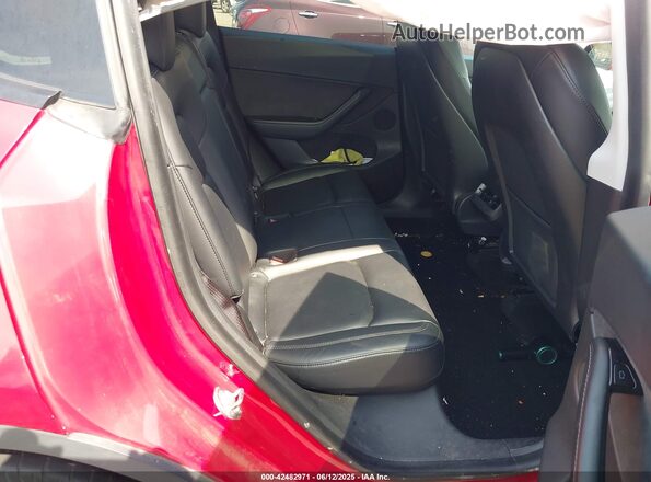 5YJYGDEE2MF062405 2021 TESLA MODEL Y Red VIN sticker view