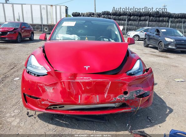 5YJYGDEE2MF062405 2021 TESLA MODEL Y Red Dashboard view