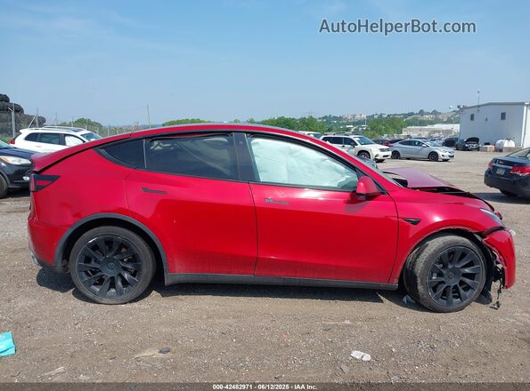 5YJYGDEE2MF062405 2021 TESLA MODEL Y Red Instrument cluster view