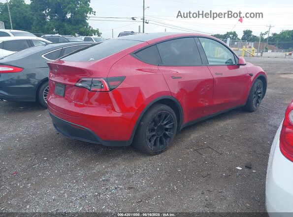 5YJYGDEE3MF092447 2021 TESLA MODEL Y Красный Задняя правая четверть