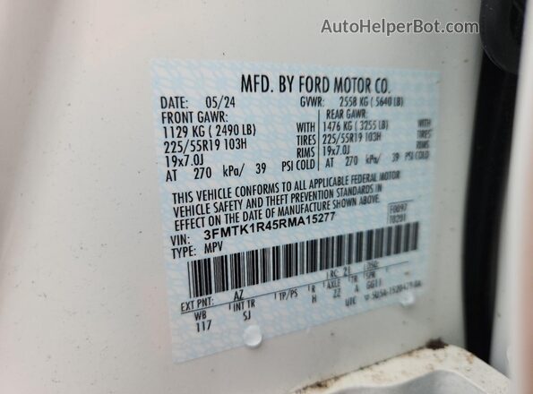 3FMTK1R45RMA15277 2024 FORD MUSTANG White 