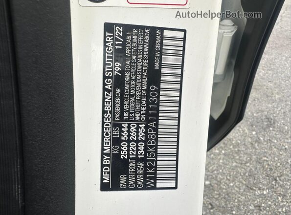 W1K2J5KB8PA111309 2023 MERCEDES-BENZ CLS-CLASS White 