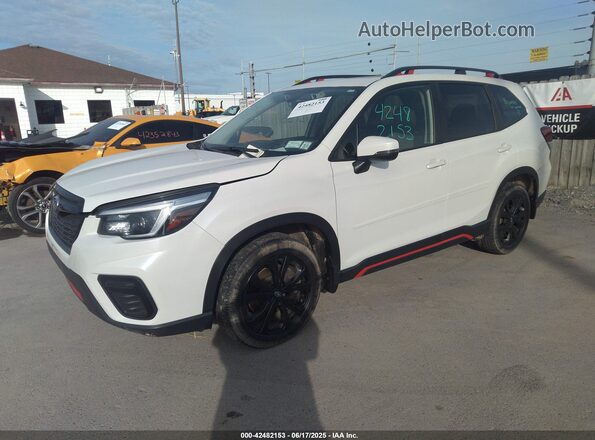 JF2SKARC3MH423900 2021 SUBARU FORESTER White Przód lewy