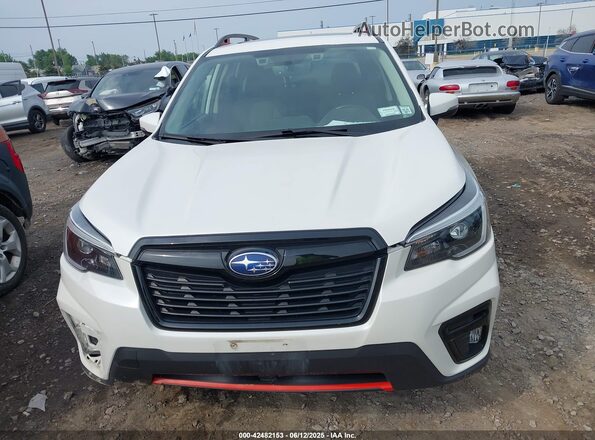 JF2SKARC3MH423900 2021 SUBARU FORESTER White Widok zestawu wskaźników