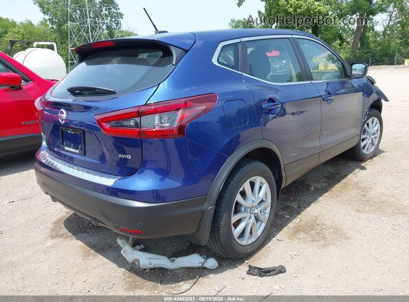JN1BJ1AW0MW444094 2021 NISSAN ROGUE Blue Rear right