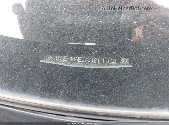 JTDEPMAE2NJ214704 2022 TOYOTA LL Black 