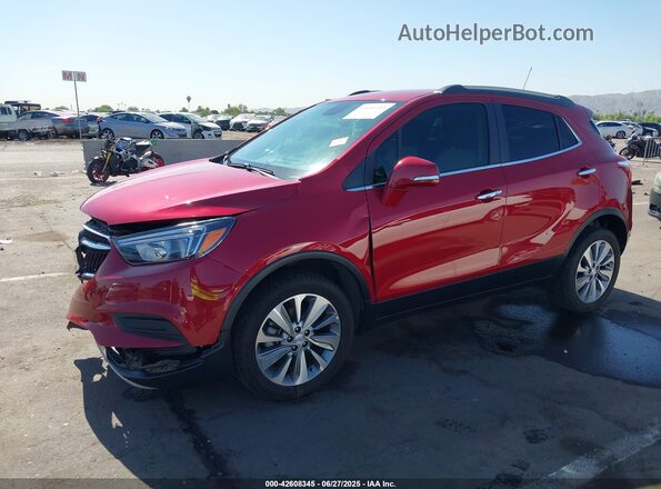 KL4CJESB2KB924673 2019 BUICK ENCORE Red Առջևի ձախ երեք քառորդ տեսարան