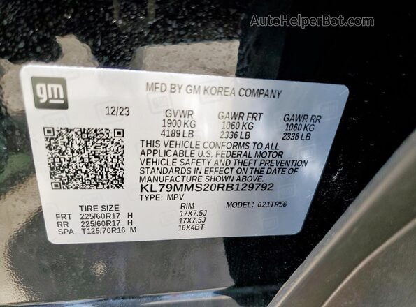 KL79MMS20RB129792 2024 CHEVROLET TRAILBLAZER Black 