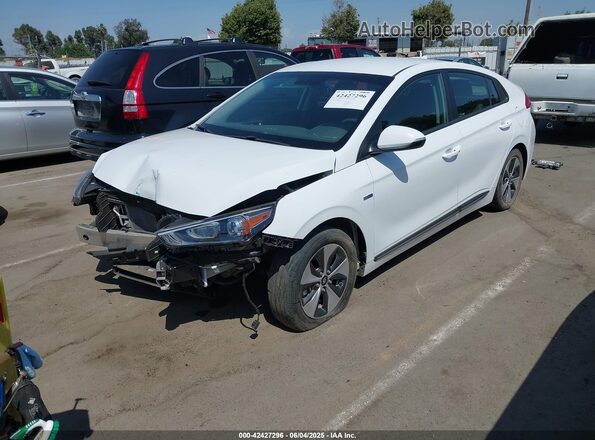 KMHC75LH1KU050520 2019 HYUNDAI IONIQ ELECTRIC White Առջևի ձախ երեք քառորդ տեսարան