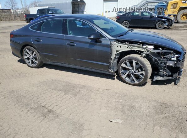 KMHL44J25PA296027 2023 HYUNDAI SONATA Charcoal Front right