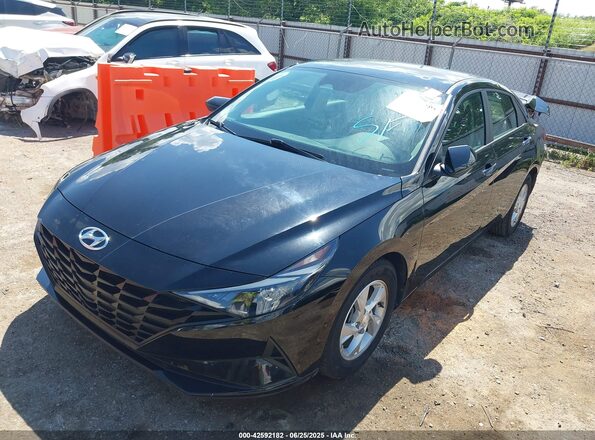 KMHLL4AG4MU173585 2021 HYUNDAI ELANTRA Black Առջևի ձախ երեք քառորդ տեսարան
