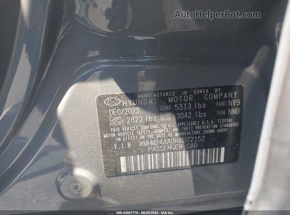 KMHM24AA0RA072152 2024 HYUNDAI IONIQ 6 Gray Engine compartment view