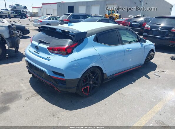 KMHT36AH1LU006829 2020 HYUNDAI VELOSTER N Light Blue Trasero derecho