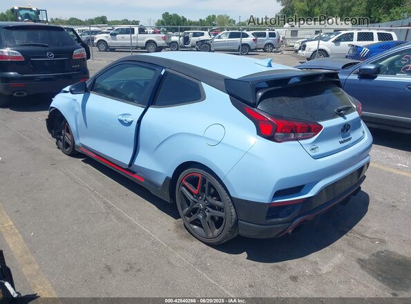 KMHT36AH1LU006829 2020 HYUNDAI VELOSTER N Light Blue Trasero izquierdo