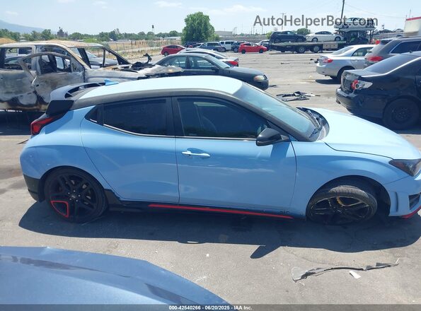 KMHT36AH1LU006829 2020 HYUNDAI VELOSTER N Light Blue Vista interior trasera