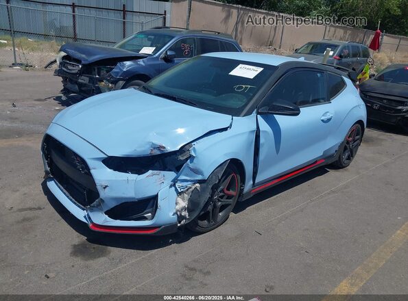 KMHT36AH1LU006829 2020 HYUNDAI VELOSTER N Light Blue Vista tres cuartos delantera izquierda